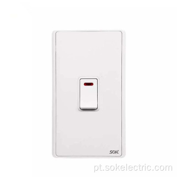 Interruptores de luz de pólo duplo 45A Neon 86 * 147mm